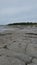 High tide and low tide on the St. Lawrence River.