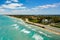 High tide severe beach erosion West Palm FL USA