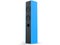 High tower modern music speaker with matte blue side panels