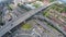 High traffic on multi layered highway intersection in Subang Jaya, Kuala Lumpur.