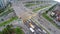 High traffic on multi layered highway intersection in Subang Jaya, Kuala Lumpur.