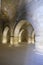 High vaults of storage cavern of  caravansary