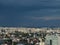 High view of Bucharest dusk cityscape