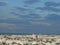 High view of Bucharest dusk cityscape