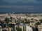 High view of Bucharest dusk cityscape