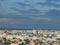 High view of Bucharest dusk cityscape