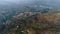 High view Douro valley with clouds