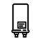 high voltage capacitor electronic component line icon vector illustration