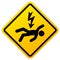 High voltage danger, electric shock sign