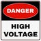 High Voltage. Danger Sign. Vector