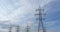 High-voltage electric lines panorama