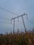 High voltage electricity pylon and transmission power line and a Parts of electrical equipmen