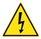 High voltage icon on white background. flat style. hazardous voltage icon for your web site design, logo, app, UI. electric danger