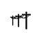 High voltage line, electric poles icon