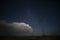 High voltage power line in a nocturnal landscape, La Pampa