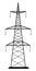 High voltage power line transmission tower