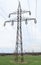 High voltage pylon. High voltage lines. Electrical distribution network.