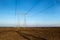 High voltage transmission lines and pylons
