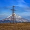 high-voltage transmission lines and the Vilyuchinsky volcano, Kamchatka Peninsula, Russia