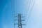 HIgh voltage transmission network lines in Australia . Double Circuit Steel pole transmission tower