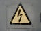 High voltage triangle sign (hazard symbol)