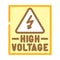 high voltage warning electric color icon vector illustration