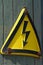 High voltage warning sign