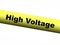 High Voltage Yellow Barrier Tape