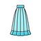 high waisted skirt color icon vector illustration