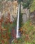 High waterfall tumbling down in river, Sipisopiso waterfall, Sumatra, Indonesia, Asia