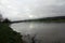 at high weser water at the ferry landing stage großenwieden