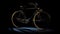 high wheel bicycle in dark background.