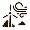 high wind energy mill icon Vector Glyph Illustration