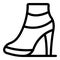 High women boots icon outline vector. Chic female pumps