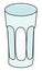 Highball collins cooler tumbler long drink cocktail glass vector illustration. Stylish hand-drawn doodle cartoon style