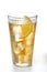 Highball, Whiskey with soda and lemon beverage isolated