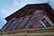 The highest central external part, photographed in the evening, of the covered market of San Lorenzo in Florence, octagonal and ci