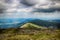 The highest mountain Snezka in national park Krkonose in Czech republic