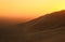 The highest sand dunes in the world at sunset in Namib Desert, in the Namib-Nacluft National Park in Namibia.