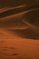 The highest sand dunes in the world at sunset in Namib Desert, in the Namib-Nacluft National Park in Namibia.