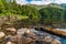 Highland alpine lake with clear water