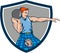 Highland Games Stone Put Throw Crest Retro
