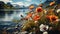 Highland Kaleidoscope: Vibrant Wildflowers Amidst Majestic Scenery