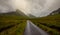 Highlands single road Landscape in Ballachulish Glencoe Scotland