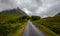 Highlands Single road Landscape in Ballachulish Glencoe Scotland