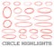 Highlight circles set. Vector collection.