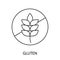 Highlight the concept of gluten sensitivity with the Gluten Line Vector Icon, showcasing its role as a potential trigger