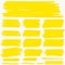 Highlight Marker yellow line, color stroke, highlighter brush pen hand drawn underline. Vector