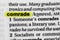 Highlighted word comrade concept and meaning