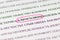 Highlighting words in a Russian newspaper with a marker: regression, addiction, alcoholism, influence, decision, alcohol